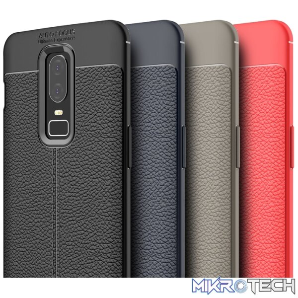 Litchi Texture TPU Case for OnePlus 6(Black) - Image 7