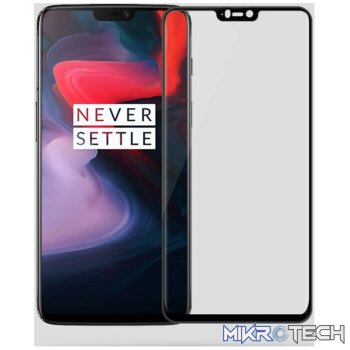 MOFI 0.3mm 9H Surface Hardness 3D Curved Edge Tempered Glass Film for OnePlus 6(Black)