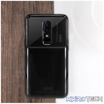 MOFI  Full Coverage PC + Lens + Back Camera Glass Protective Back Case for OnePlus 6 (Black)