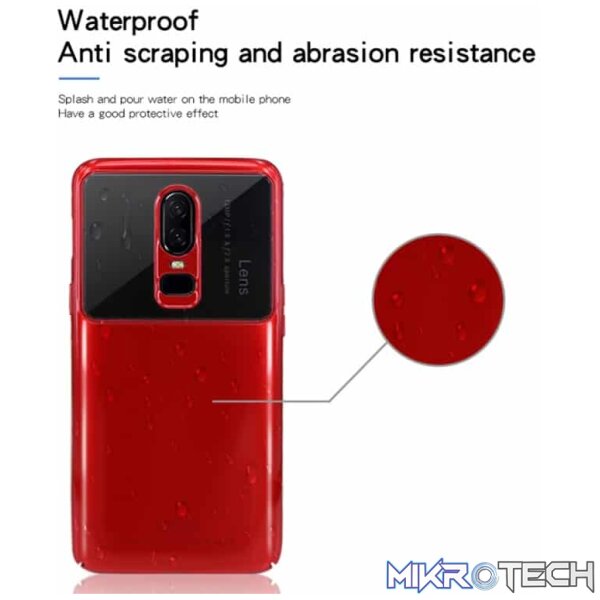 MOFI  Full Coverage PC + Lens + Back Camera Glass Protective Back Case for OnePlus 6 (Black) - Image 7