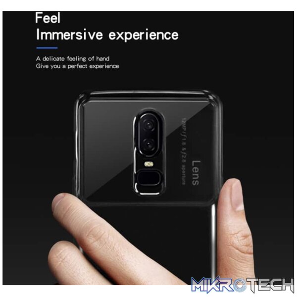 MOFI  Full Coverage PC + Lens + Back Camera Glass Protective Back Case for OnePlus 6 (Black) - Image 9