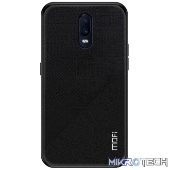 MOFI Shockproof TPU + PC + Cloth Pasted Case for One Plus 6T (Black)