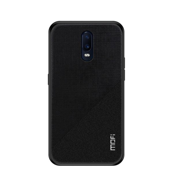 MOFI Shockproof TPU + PC + Cloth Pasted Case for One Plus 6T (Black)
