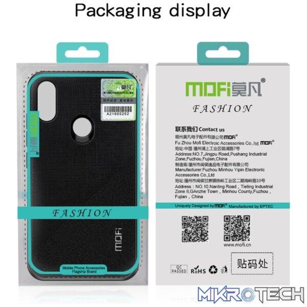MOFI Shockproof TPU + PC + Cloth Pasted Case for One Plus 6T (Black) - Image 9