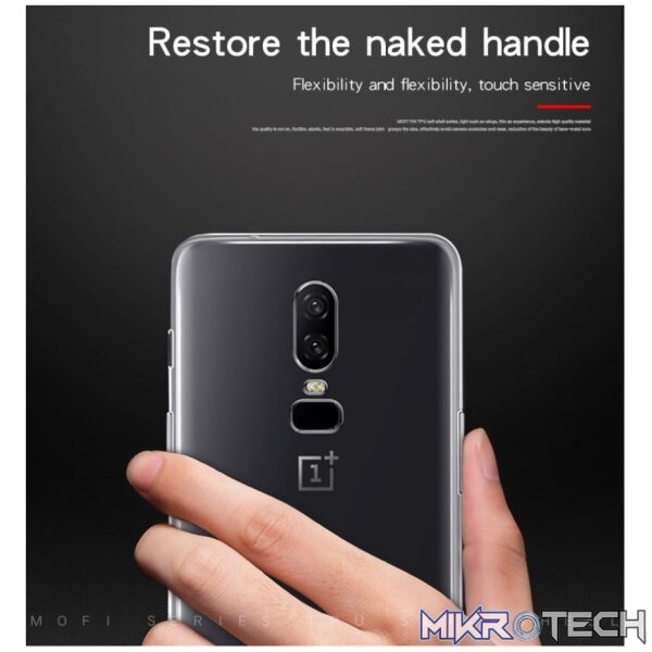 MOFI TPU Transparent Case for OnePlus 6(Black) - Image 6