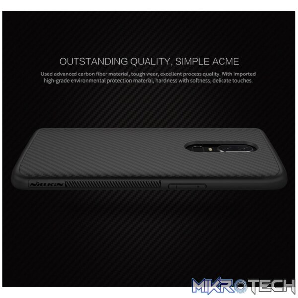 NILLKIN Anti-slip Texture PC Case for OnePlus 6 (Black) - Image 4