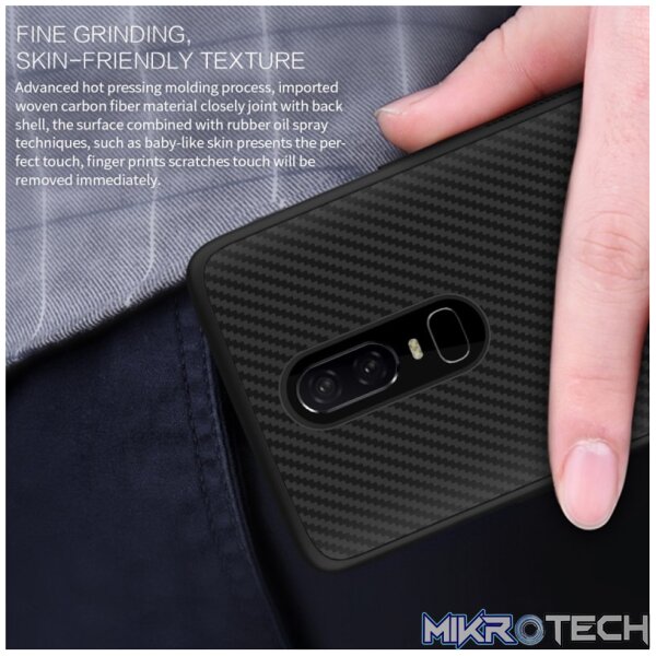 NILLKIN Anti-slip Texture PC Case for OnePlus 6 (Black) - Image 6