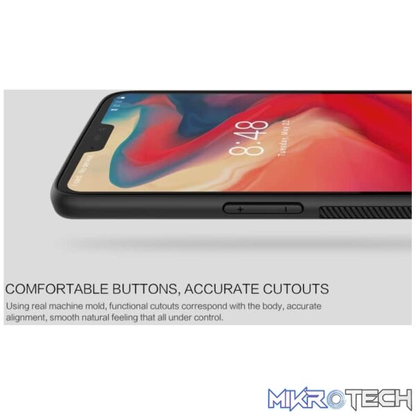 NILLKIN Anti-slip Texture PC Case for OnePlus 6 (Black) - Image 7