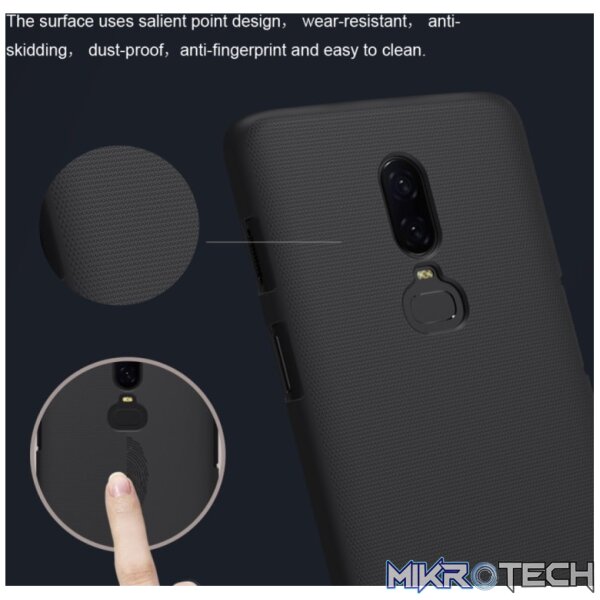 NILLKIN Frosted Concave-convex Texture PC Case for OnePlus 6 (Black) - Image 9