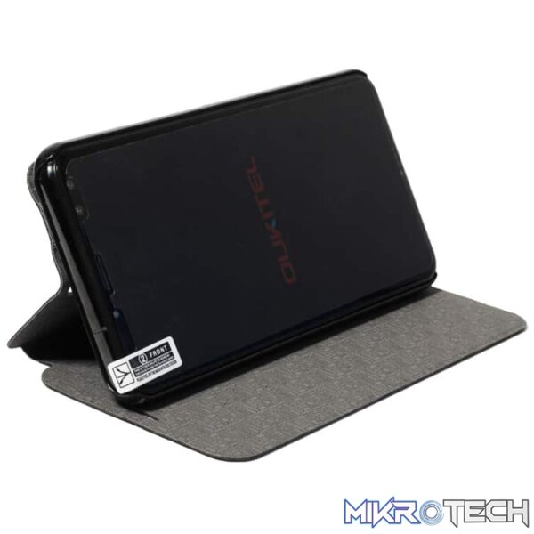 OCUBE Spring Texture Horizontal Flip Leather Case for OUKITEL K6 with Holder (Black) - Image 4