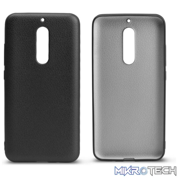 OCUBE for UMIDIGI S2 Litchi Texture Solid Color Metal Paint TPU Protective Back Cover(Black) - Image 3