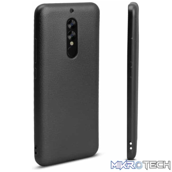 OCUBE for UMIDIGI S2 Litchi Texture Solid Color Metal Paint TPU Protective Back Cover(Black) - Image 4