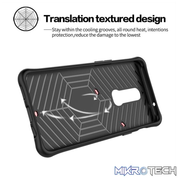 PC + TPU Dropproof Sniper Hybrid Case for OnePlus 6 with 360 Degree Rotation Holder (Black) - Image 6