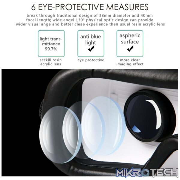 VR CASE RK-6TH Virtual Reality Glasses with Bluetooth Remote Control - Image 5
