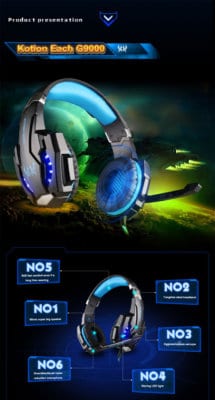 Kotion G9000 - 7.1 Channel Gaming Headphones with Mic