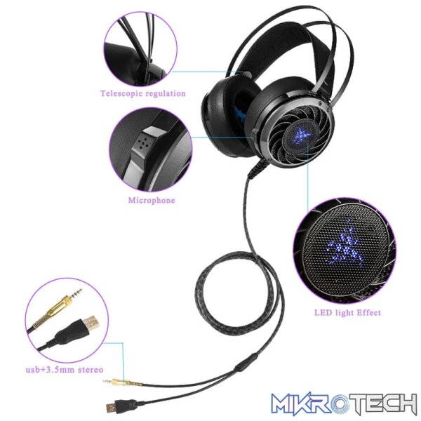 Combaterwing M160 - Gaming Headphones With Mic - Image 9