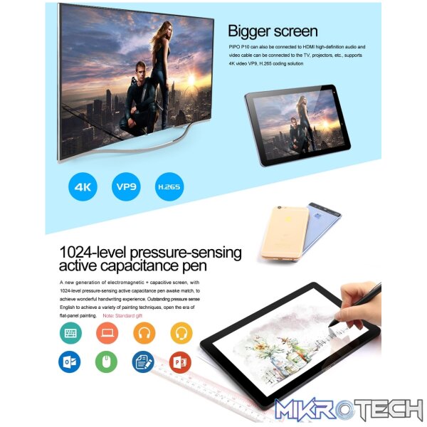PiPo P10 - 10.1 Inch Android Tablet - Image 19