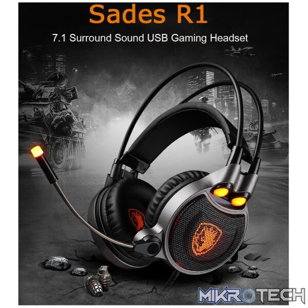 Sades R1 - 7.1 Channel Gaming Headphones - Image 2