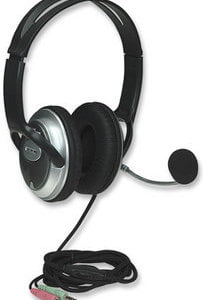 Manhattan Classic Stereo Headset + Microphone with in-line volume control