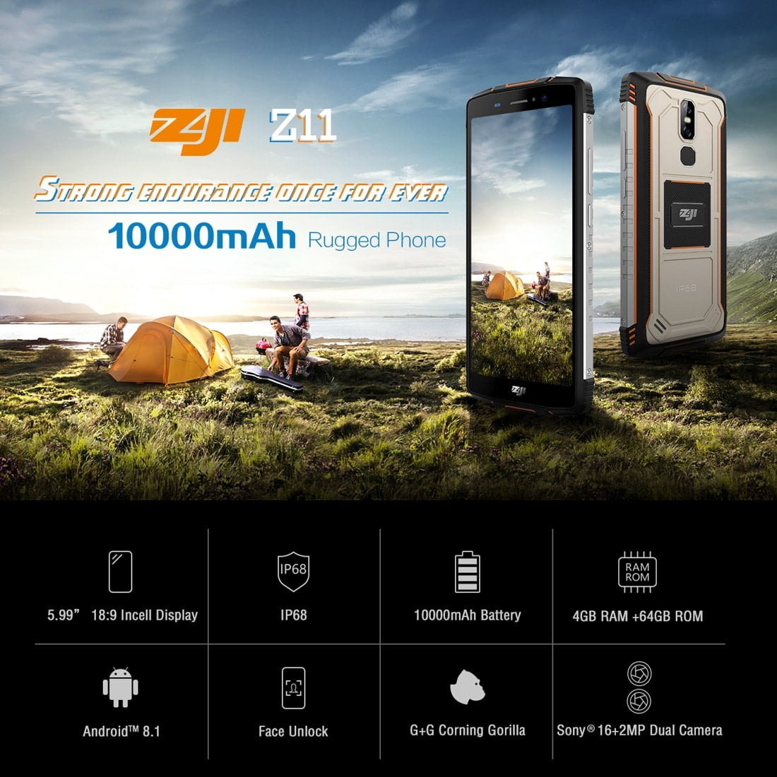 Homtom Zoji Z11 Rugged Smartphone