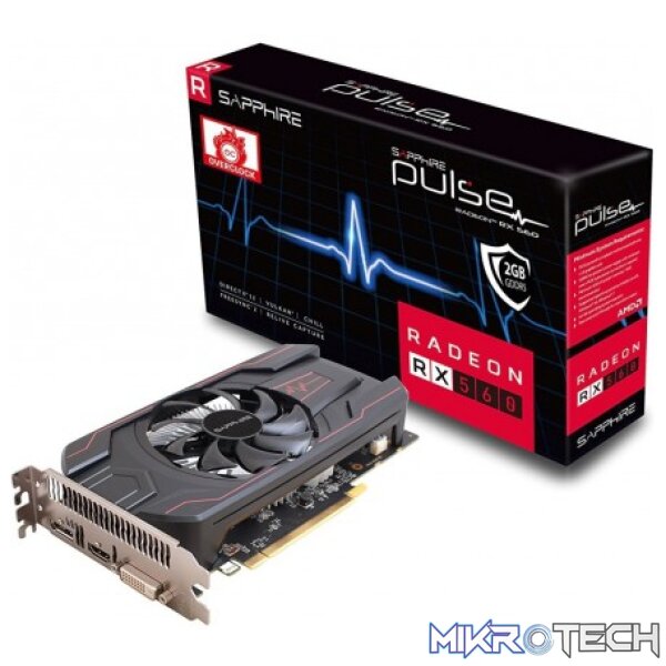 Sapphire Radeon RX 560 Pulse 2GB GDDR5 128-bit Graphics Card Sapphire Radeon RX 560 Pulse 2GB GDDR5 128-bit Graphics Card
