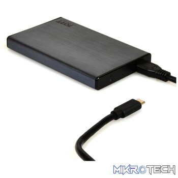 Port Connect 2.5" USB-C External HDD Enclosure Black