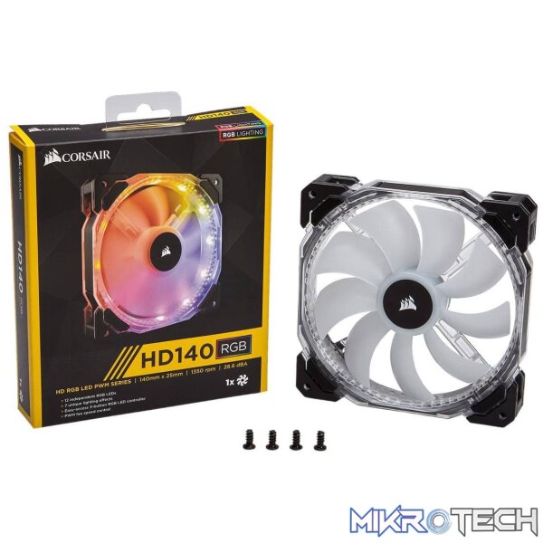 Corsair HD140 RGB LED High Performance 140mm PWM Fan - Image 5