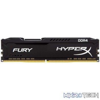 Kingston Hyper-x Fury 32Gb(16Gb x 2) DDR4-2666 (pc4-21300) CL15 1.2v Desktop Memory Module with Black asymmetrical heatsink