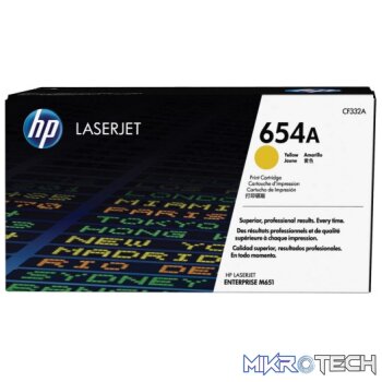 HP CF332A 654A Yellow Original LaserJet Toner Cartridge