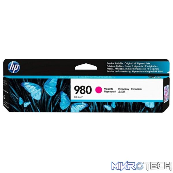 HP D8J08A 980 Magenta Original Ink Cartridge HP D8J08A 980 Magenta Original Ink Cartridge