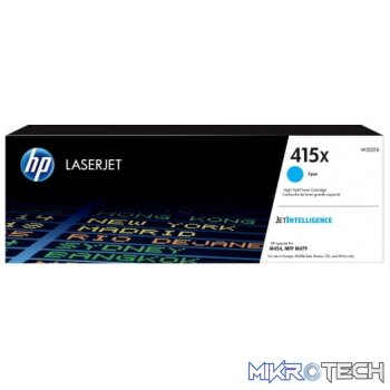 HP W2031X 415X High Yield Cyan Original LaserJet Toner Cartridge