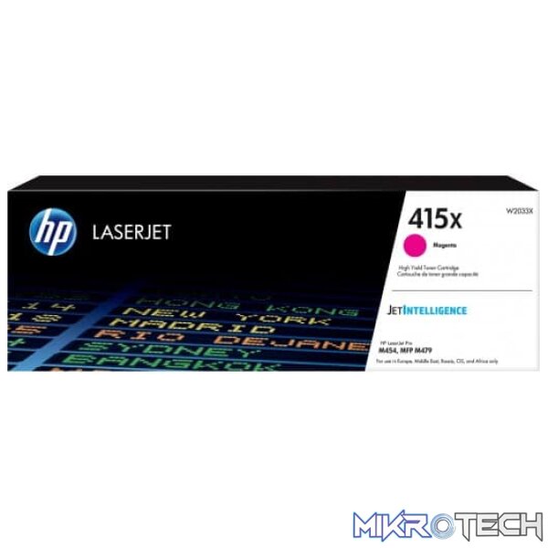 HP W2033X 415X High Yield Magenta Original LaserJet Toner Cartridge HP W2033X 415X High Yield Magenta Original LaserJet Toner Cartridge