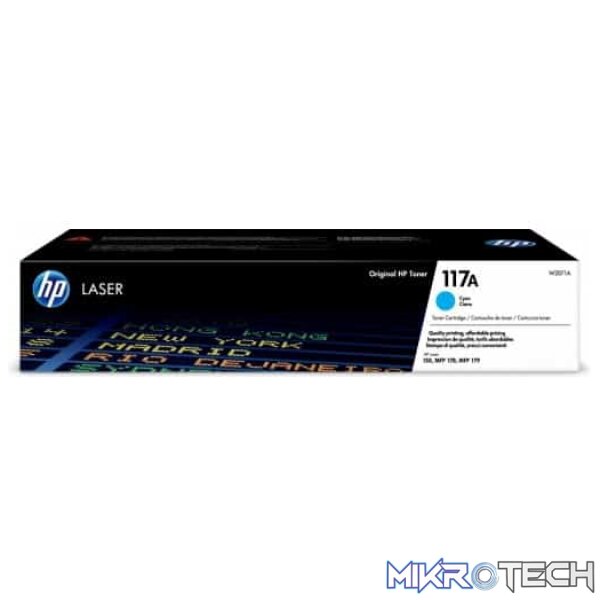 HP W2071A 117A Cyan LaserJet Toner Cartridge HP W2071A 117A Cyan LaserJet Toner Cartridge