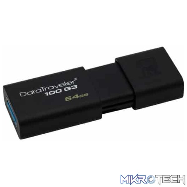 Kingston DataTraveler 100 G3 64GB USB 3.1 Type-A Flash Drive Kingston DataTraveler 100 G3 64GB USB 3.1 Type-A Flash Drive