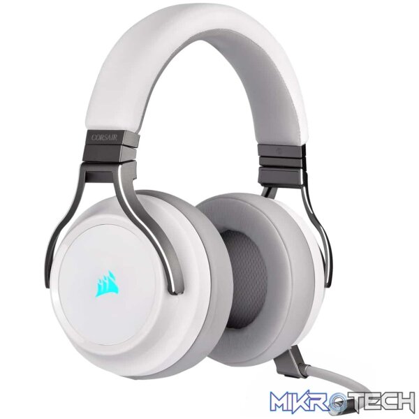 Corsair Virtuoso White & Silver RGB Wireless Gaming Headset - Image 3