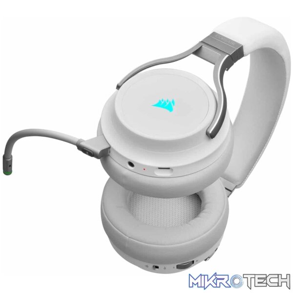 Corsair Virtuoso White & Silver RGB Wireless Gaming Headset - Image 4