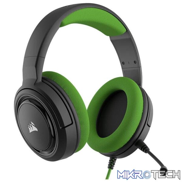 Corsair HS35 Black & Green Stereo Headset - Image 2