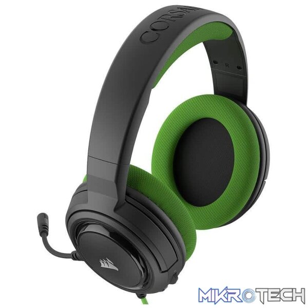 Corsair HS35 Black & Green Stereo Headset - Image 3