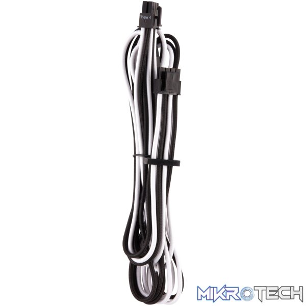 Corsair CP-8920220 White+Black premium individually sleeved flexible paracorded modular cable starter kit - Image 4