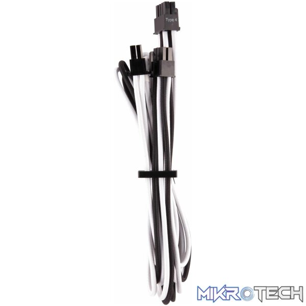Corsair CP-8920220 White+Black premium individually sleeved flexible paracorded modular cable starter kit - Image 5