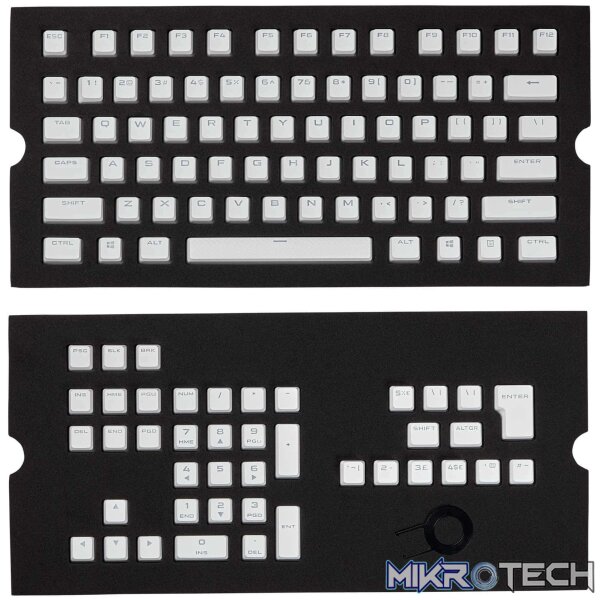 Corsair CH-9000234 double-shot keycaps - ultra-durable PBT backlit white - Image 6