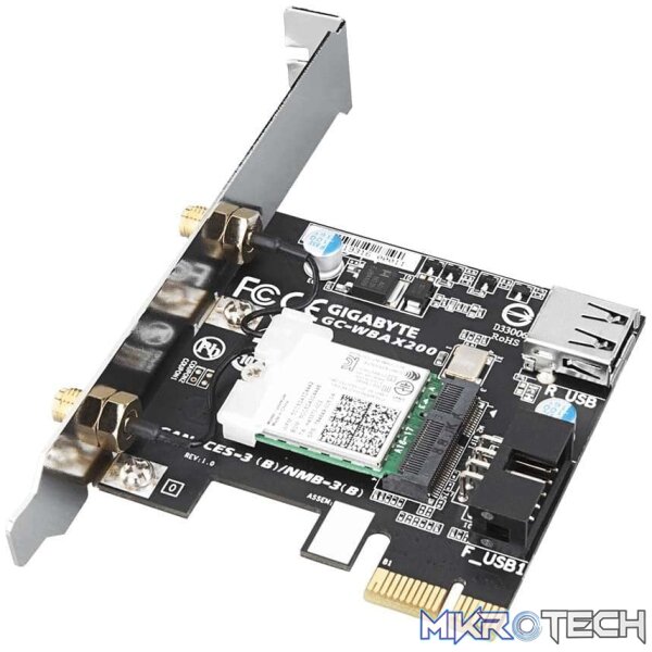 Gigabyte gc-WBAX200 Intel WiFi 6 AX200 PCi-E(x1) Adapter - Image 3