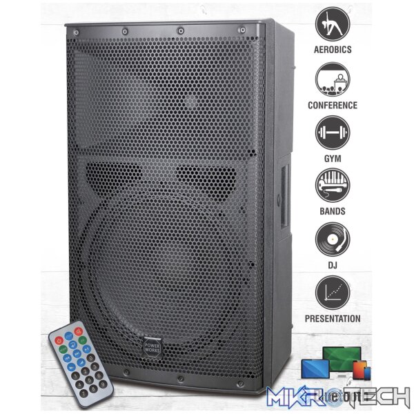 Powerworks 12" ACTIVE SPEAKER (POLYPROPYLENE CABINET) Powerworks 12" ACTIVE SPEAKER (POLYPROPYLENE CABINET)