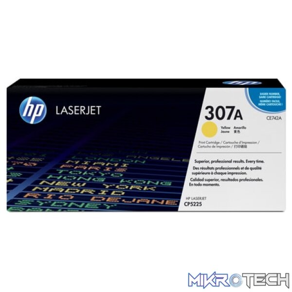 HP # 307A COLOR LASERJET CP5225 YELLOW PRINT CARTRIDGE. HP # 307A COLOR LASERJET CP5225 YELLOW PRINT CARTRIDGE.
