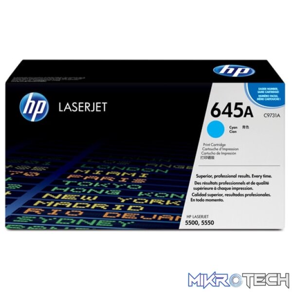 HP # 645A CLJ 5500 CYAN PRINT CARTRIDGE. HP # 645A CLJ 5500 CYAN PRINT CARTRIDGE.