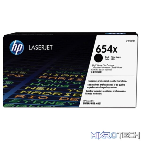 HP # 654X CLJ M651 HIGH Yield BLACK PRINT CARTRIDGE. HP # 654X CLJ M651 HIGH Yield BLACK PRINT CARTRIDGE.