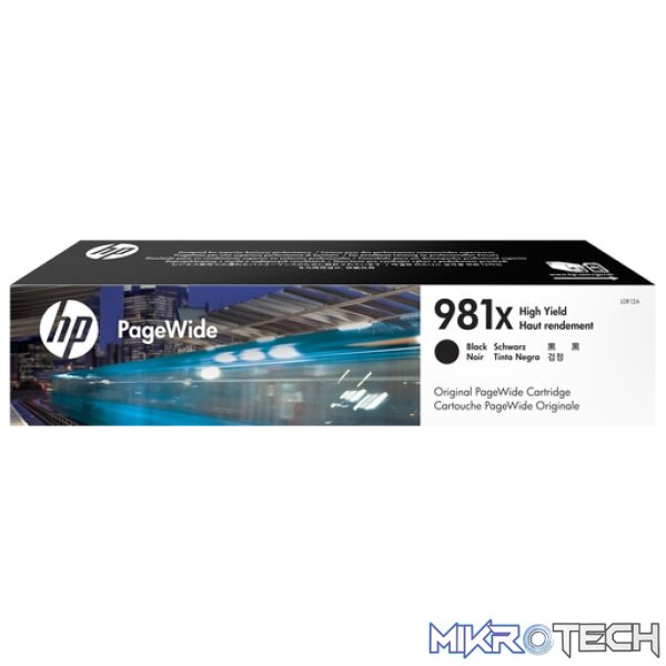 HP # 981X Black Original PageWide Cartridge - MFP586/Color 556 series/E58650 HP # 981X Black Original PageWide Cartridge - MFP586/Color 556 series/E58650