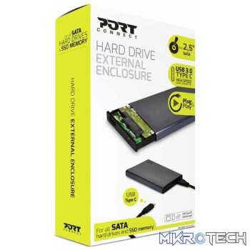 PORT HDD ENCLOSURE - 2.5 INCH - SATA - TYPE-C