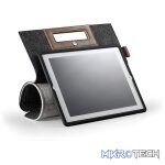 Cooler Master Elegance Collection Afrino Folio For iPad 2 Easy To Carry With Handle, Water Resistance Material And Protects From Scratches, Dust And Drops - Grey Colour - Image 4