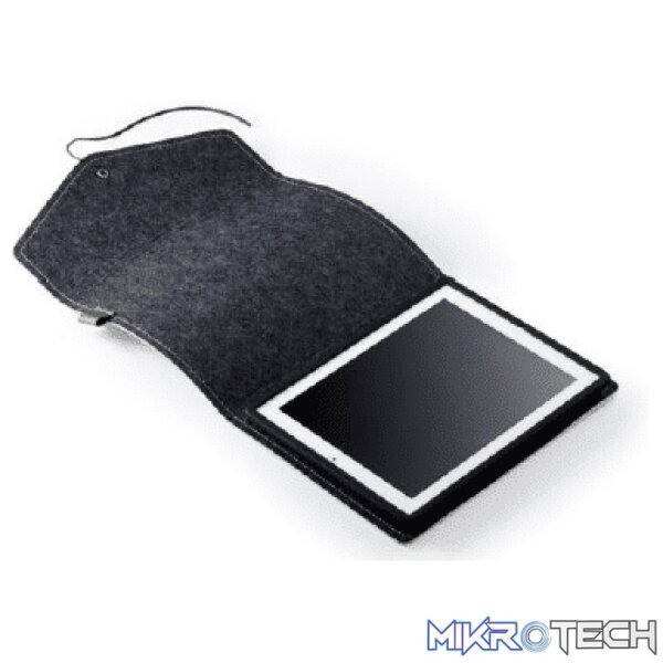Cooler Master Elegance Collection Bizet Folio For iPad 1/2 Easy To Carry With Handle, Water Resistance Material And Protects From Scratches, Dust And Drops - Grey Colour - Image 3